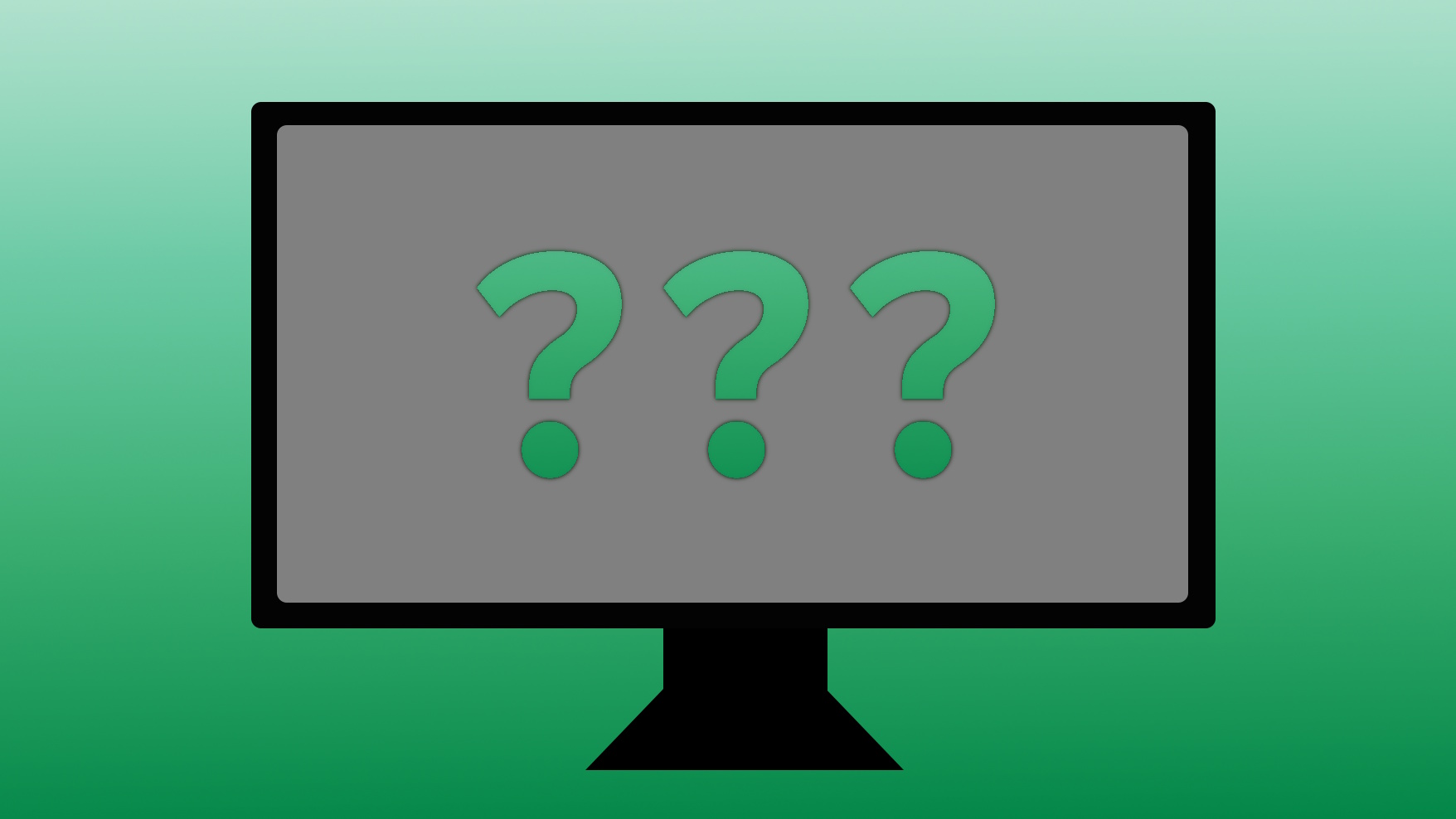 A placeholder image of a question mark on a computer!